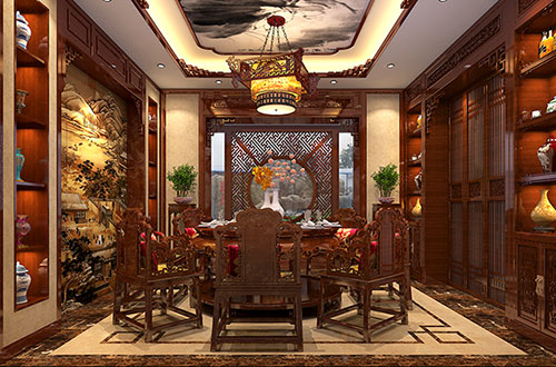 大朗镇温馨雅致的古典中式家庭装修设计效果图